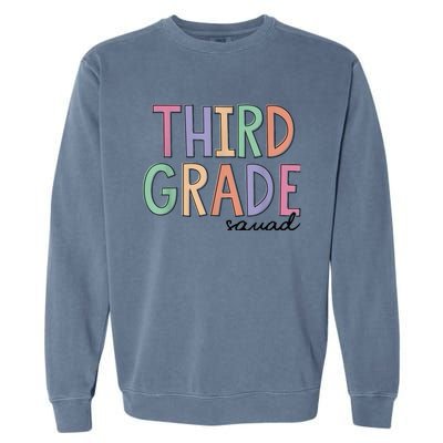 Third Grade Squad Teachers Kid 3rd Grade Back to School Garment-Dyed Sweatshirt