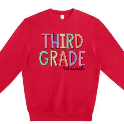 Third Grade Squad Teachers Kid 3rd Grade Back to School Premium Crewneck Sweatshirt