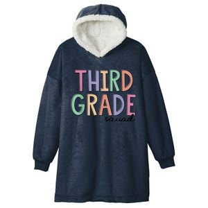 Third Grade Squad Teachers Kid 3rd Grade Back to School Hooded Wearable Blanket