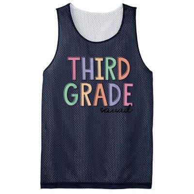 Third Grade Squad Teachers Kid 3rd Grade Back to School Mesh Reversible Basketball Jersey Tank