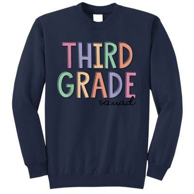 Third Grade Squad Teachers Kid 3rd Grade Back to School Tall Sweatshirt