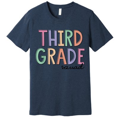 Third Grade Squad Teachers Kid 3rd Grade Back to School Premium T-Shirt