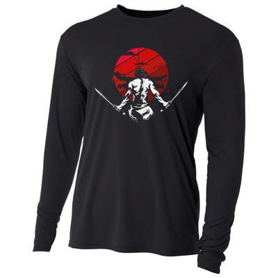 The Ghost Samurai Warrior Sword Anime Manga Lover Cooling Performance Long Sleeve Crew