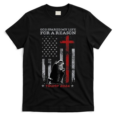 Trump God Spared My Life For A Reason Save Restore America T-Shirt