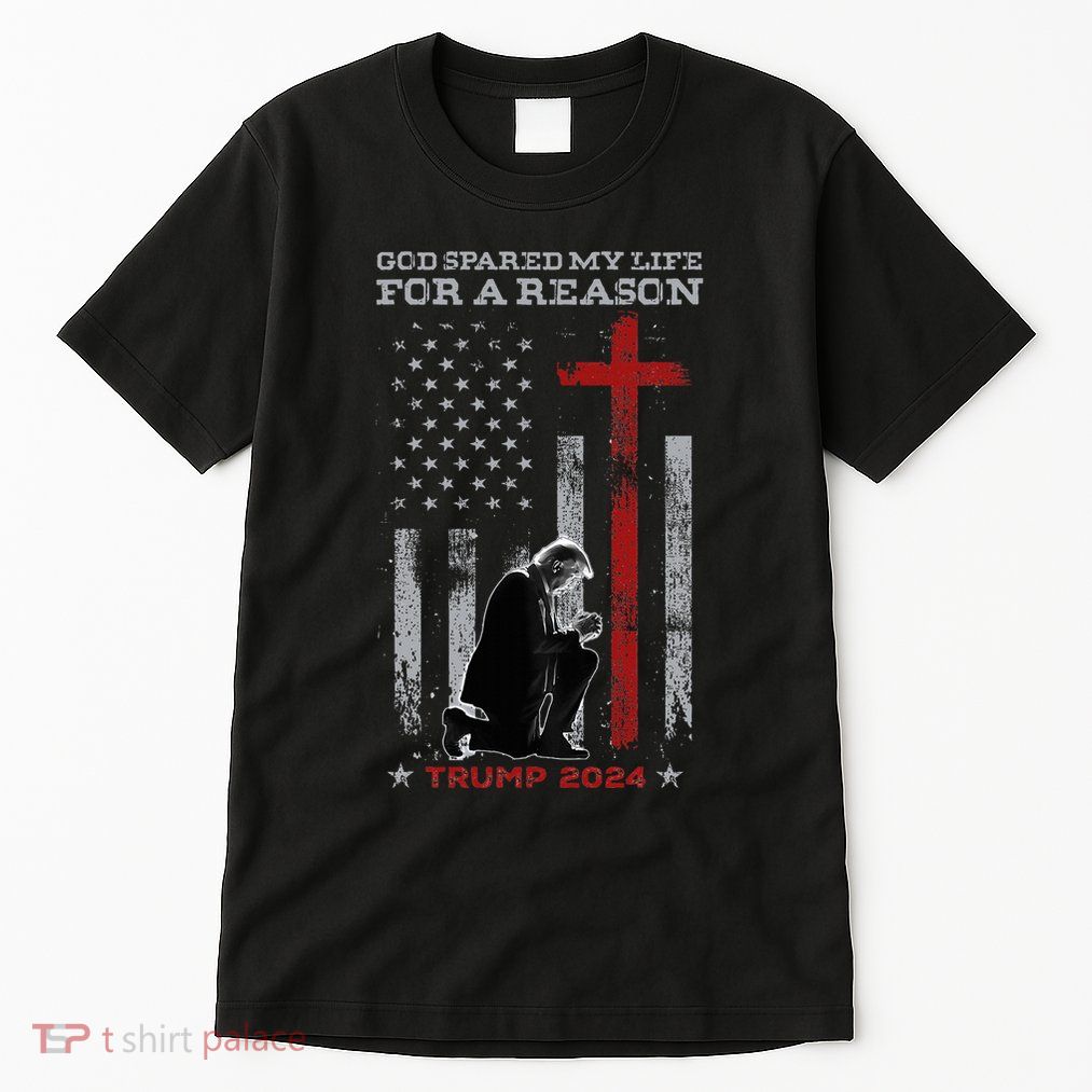 Trump God Spared My Life For A Reason Save Restore America Tall T-Shirt