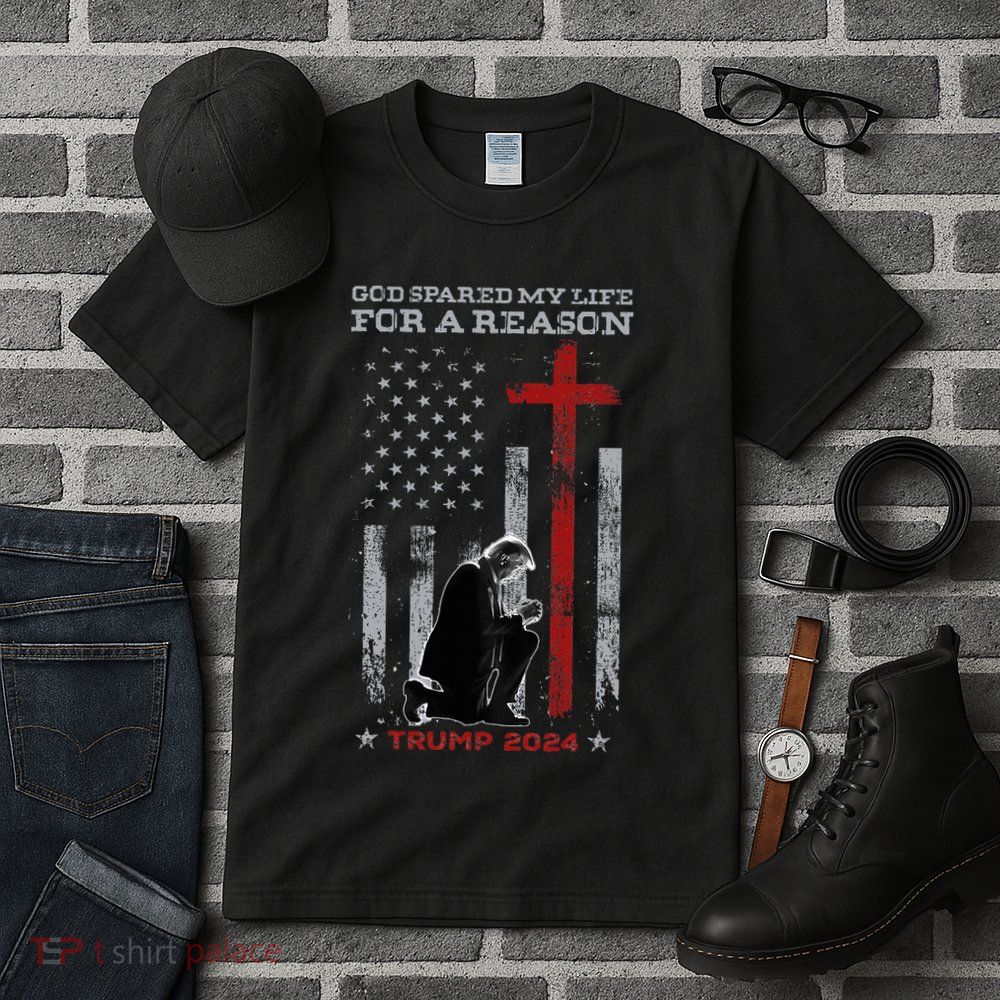 Trump God Spared My Life For A Reason Save Restore America Tall T-Shirt
