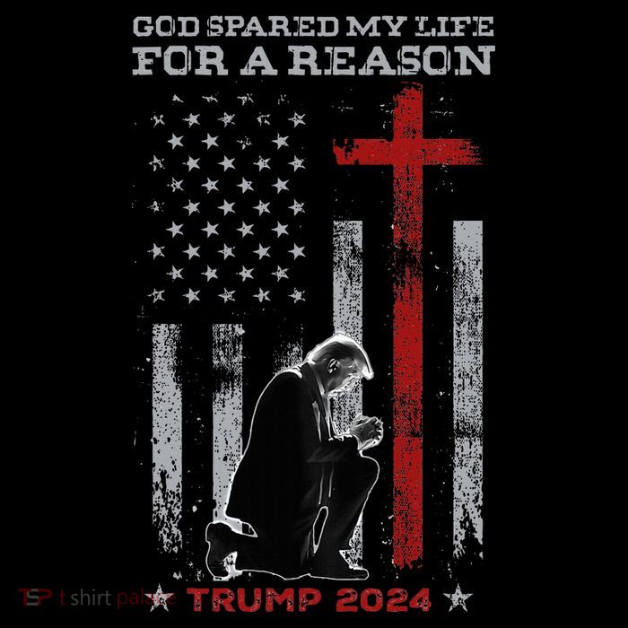 Trump God Spared My Life For A Reason Save Restore America Tall T-Shirt