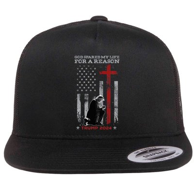 Trump God Spared My Life For A Reason Save Restore America Flatbill Hat
