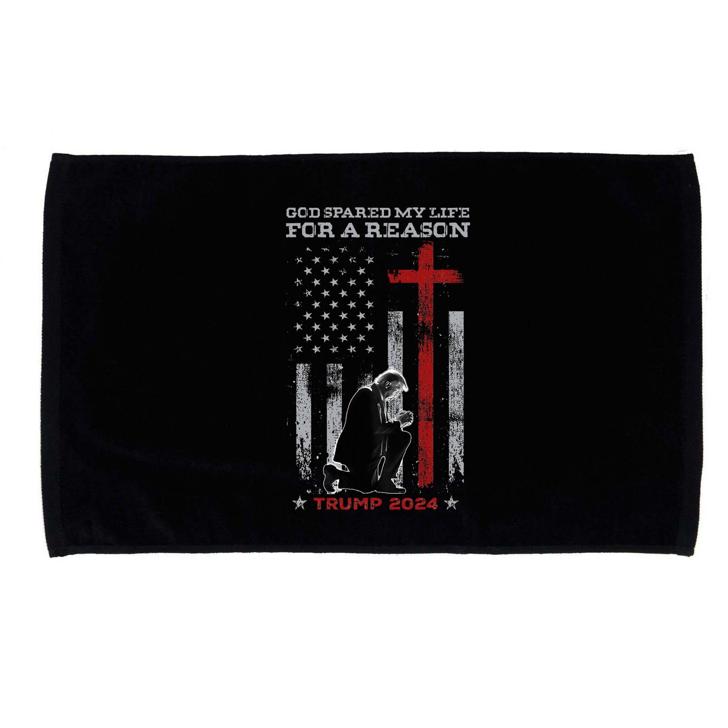 Trump God Spared My Life For A Reason Save Restore America Microfiber Hand Towel