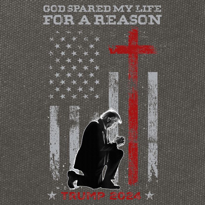 Trump God Spared My Life For A Reason Save Restore America Cotton Canvas Backpack