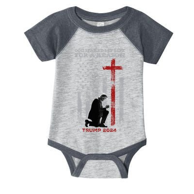 Trump God Spared My Life For A Reason Save Restore America Infant Baby Jersey Bodysuit