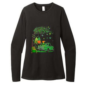 Two Gnomes Swing Tree Truck Clover Shamrock Patrick's Day Womens CVC Long Sleeve Shirt