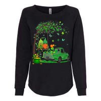 Two Gnomes Swing Tree Truck Clover Shamrock Patrick's Day Womens California Wash Sweatshirt