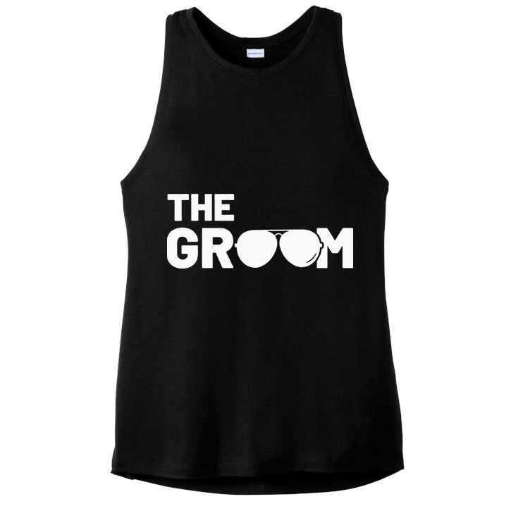 The Groom Squat Bachelor Supplies Party Wedding Ladies PosiCharge Tri-Blend Wicking Tank
