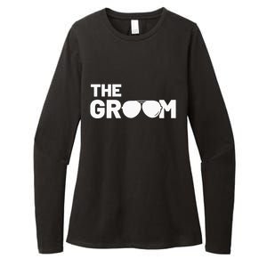 The Groom Squat Bachelor Supplies Party Wedding Womens CVC Long Sleeve Shirt