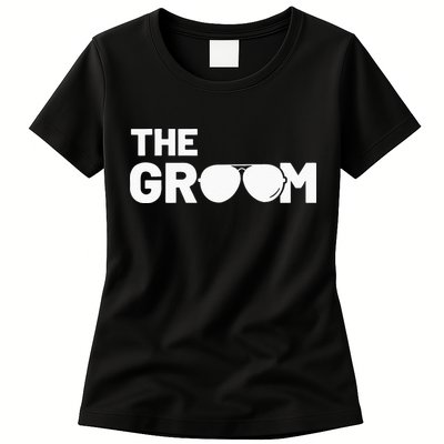 The Groom Squat Bachelor Supplies Party Wedding Womens T-Shirt