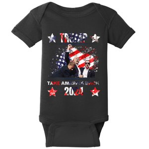 Trump Getting Shot 2024 Baby Bodysuit