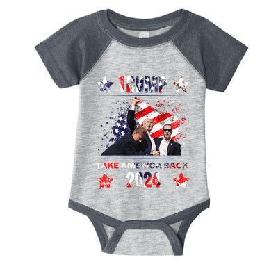 Trump Getting Shot 2024 Infant Baby Jersey Bodysuit