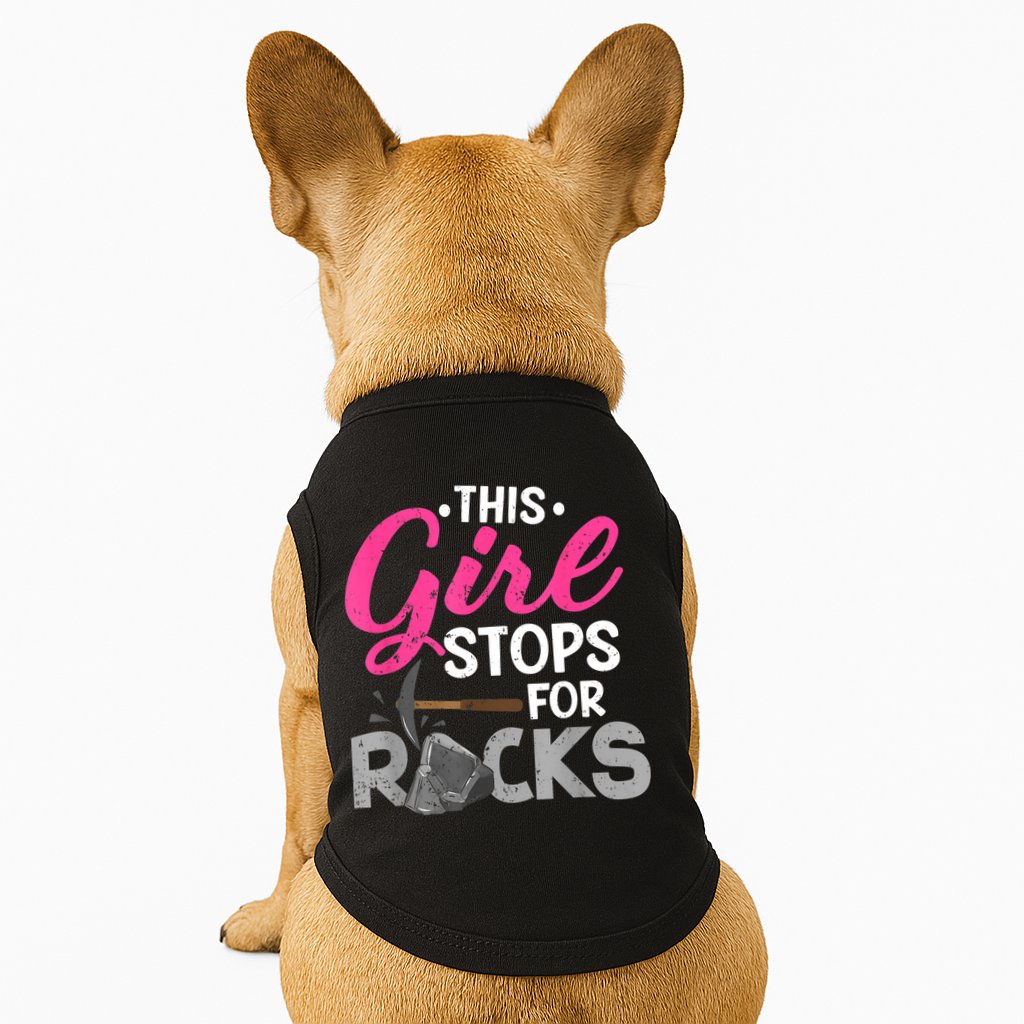 This Girl Stops For Rocks Rock Collector Geode Hunter Doggie Tank