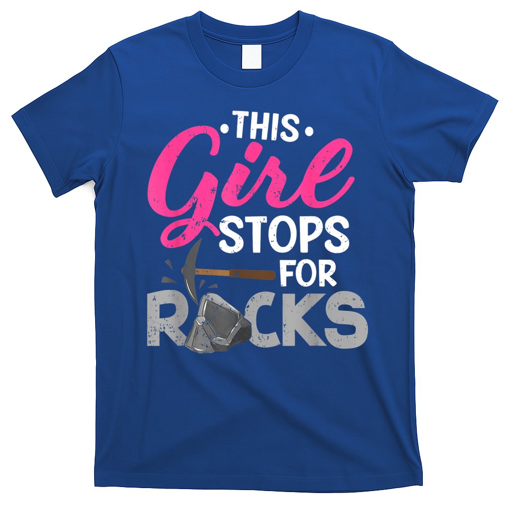 This Girl Stops For Rocks Rock Collector Geode Hunter T-Shirt