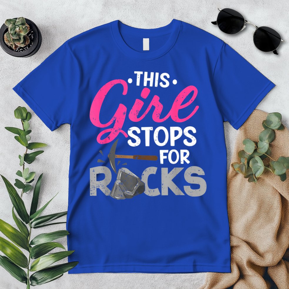 This Girl Stops For Rocks Rock Collector Geode Hunter Premium T-Shirt