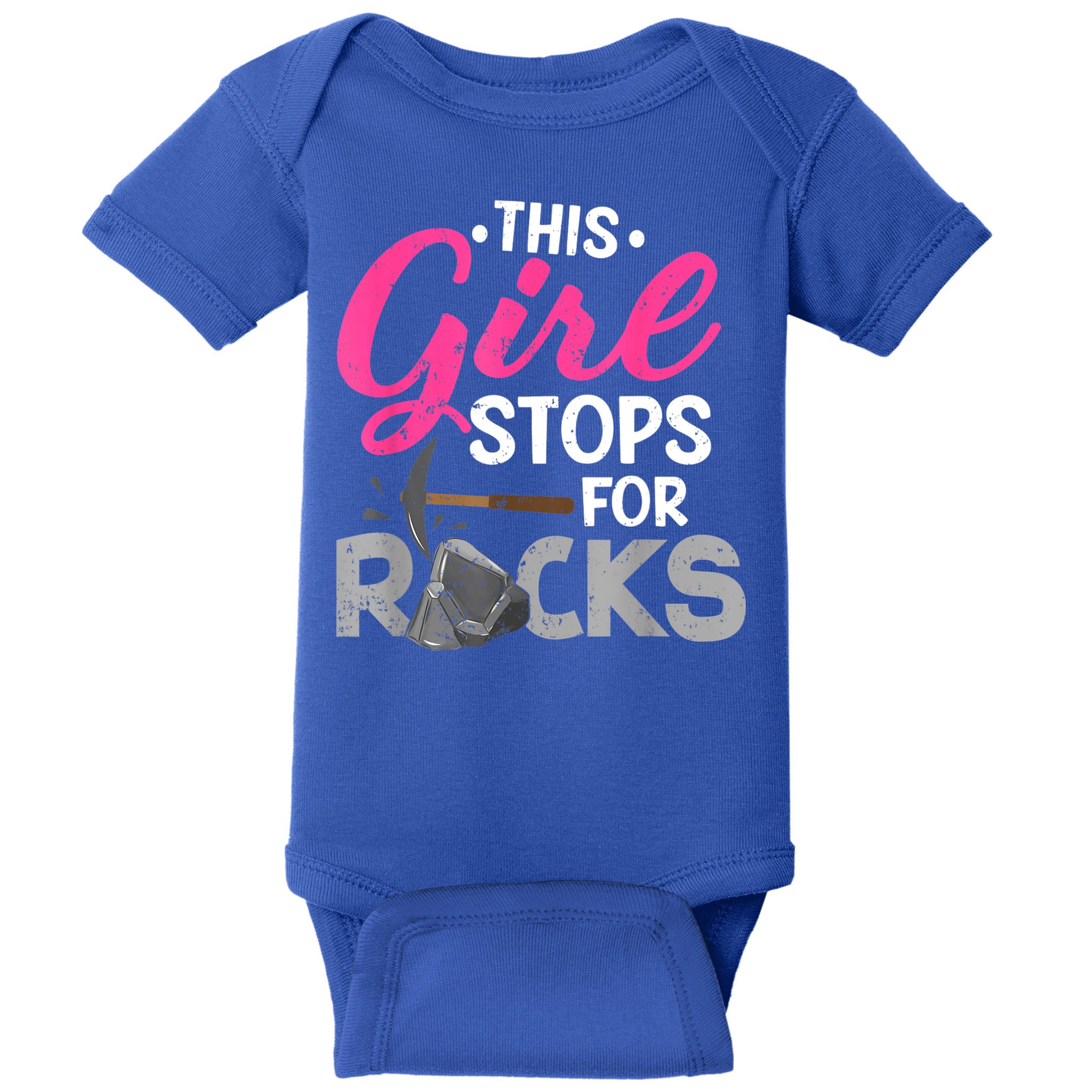 This Girl Stops For Rocks Rock Collector Geode Hunter Baby Bodysuit