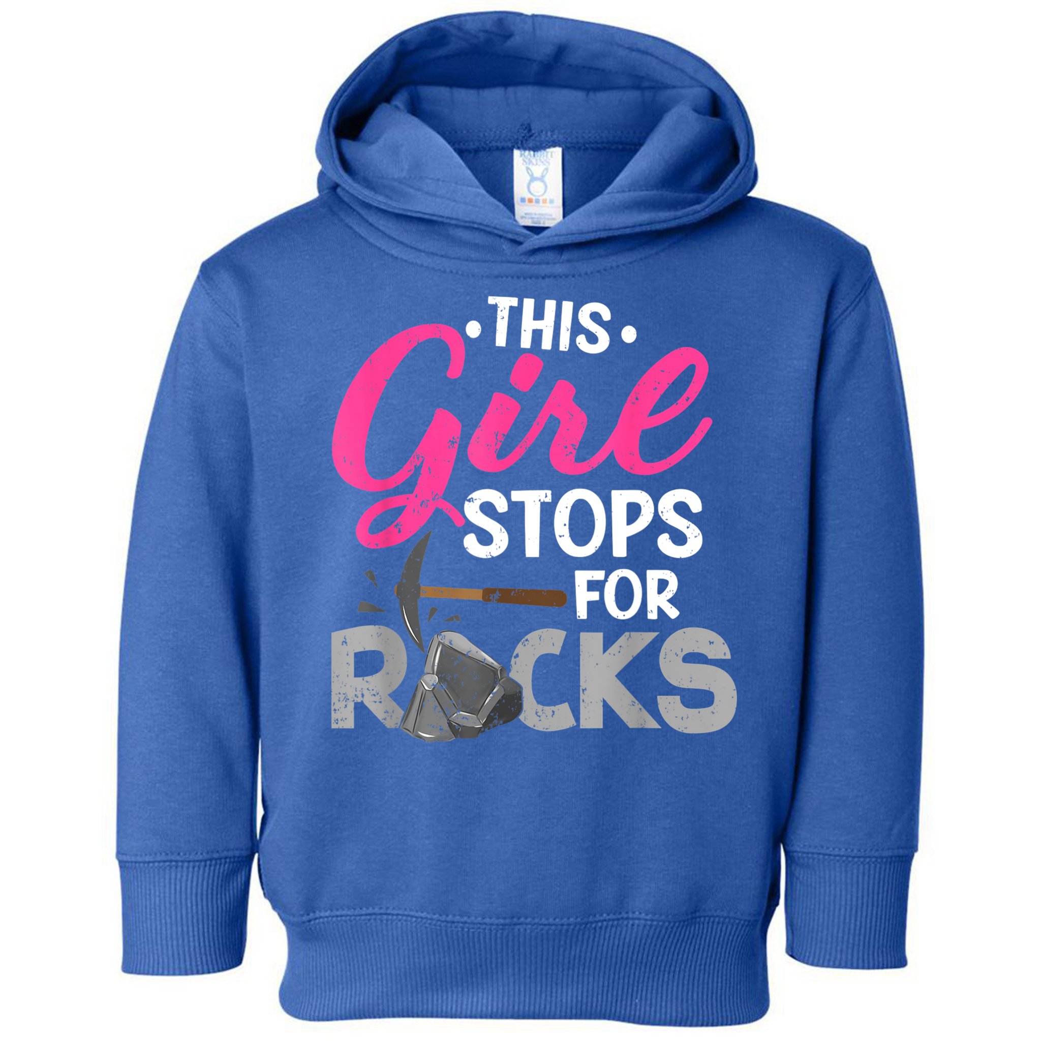 This Girl Stops For Rocks Rock Collector Geode Hunter Toddler Hoodie