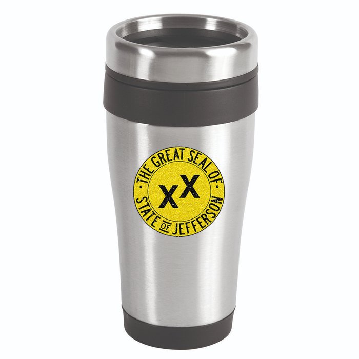 The Great Seal Of The State Of Jefferson Flag Print 16oz Travel Tumbler