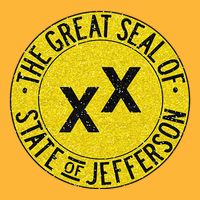 The Great Seal Of The State Of Jefferson Flag Print Pom Pom 12in Knit Beanie