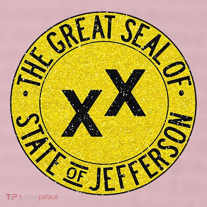 The Great Seal Of The State Of Jefferson Flag Print 25L Jumbo Tote