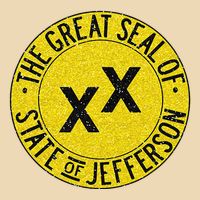 The Great Seal Of The State Of Jefferson Flag Print Drawstring Bag