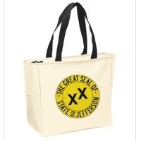 The Great Seal Of The State Of Jefferson Flag Print Zip Tote Bag