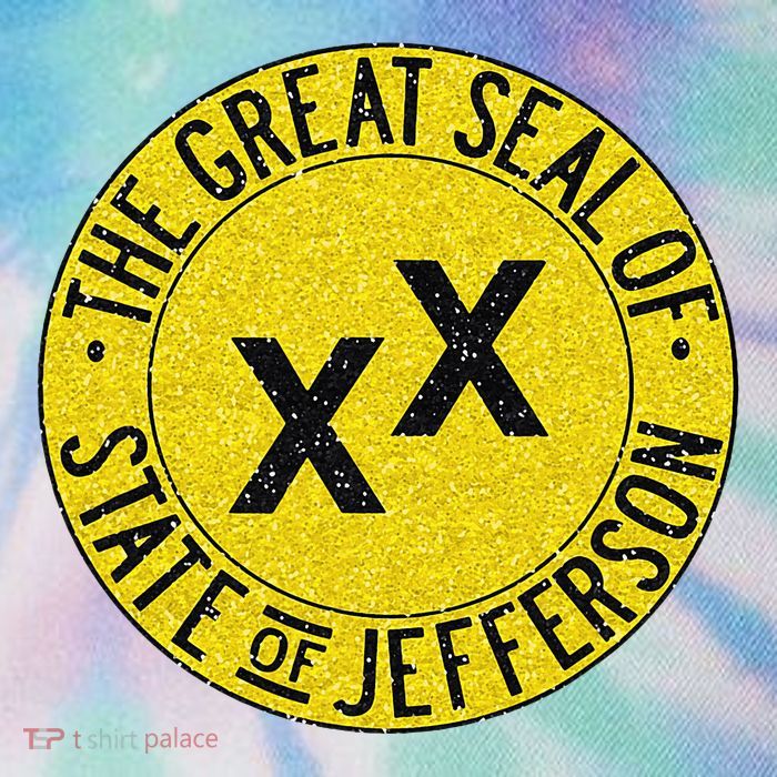 The Great Seal Of The State Of Jefferson Flag Print Legacy Tie Dye Trucker Hat