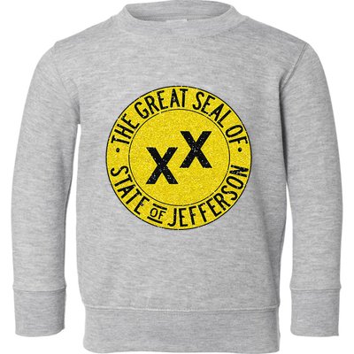 The Great Seal Of The State Of Jefferson Flag Print Toddler Sweatshirt