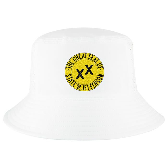 The Great Seal Of The State Of Jefferson Flag Print Cool Comfort Performance Bucket Hat