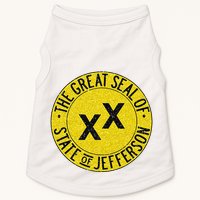 The Great Seal Of The State Of Jefferson Flag Print Doggie Tank