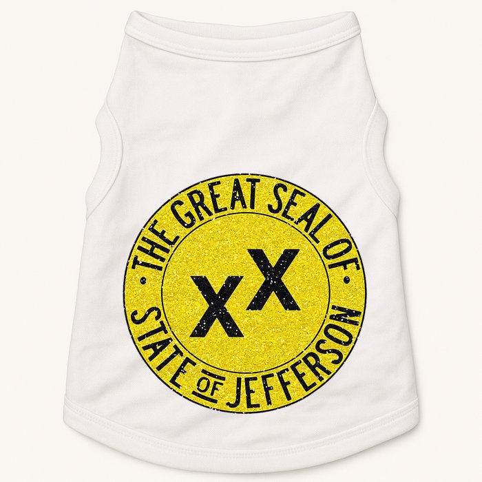 The Great Seal Of The State Of Jefferson Flag Print Doggie Tank