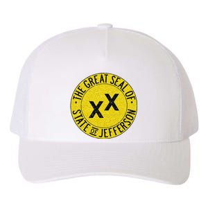 The Great Seal Of The State Of Jefferson Flag Print Yupoong Adult 5-Panel Trucker Hat