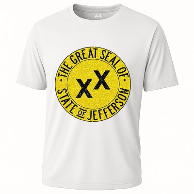 The Great Seal Of The State Of Jefferson Flag Print Performance Shirt