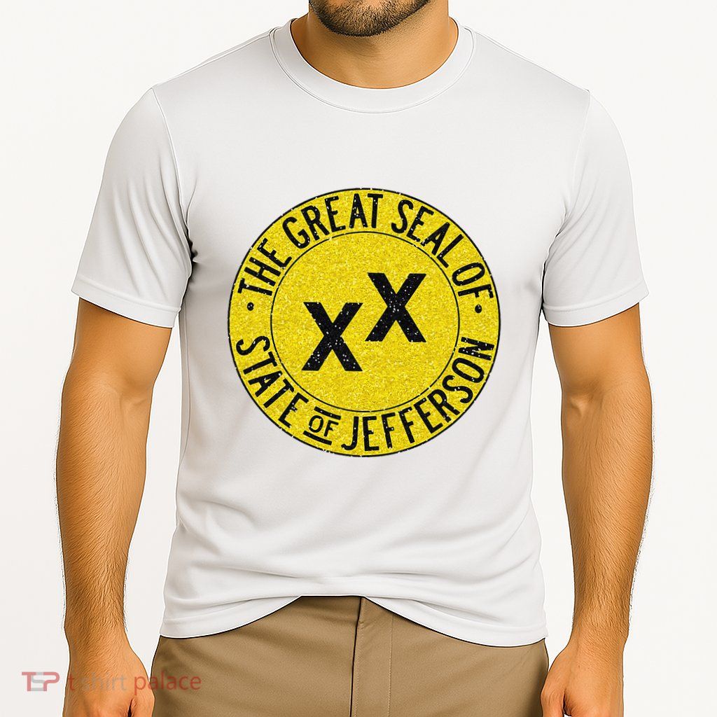 The Great Seal Of The State Of Jefferson Flag Print Performance Shirt