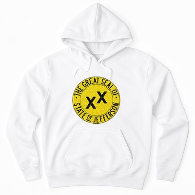 The Great Seal Of The State Of Jefferson Flag Print Hoodie