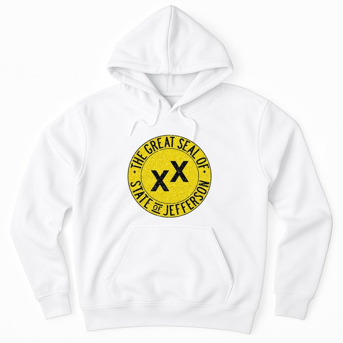 The Great Seal Of The State Of Jefferson Flag Print Hoodie