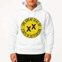 The Great Seal Of The State Of Jefferson Flag Print Hoodie