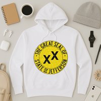 The Great Seal Of The State Of Jefferson Flag Print Hoodie
