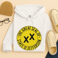 The Great Seal Of The State Of Jefferson Flag Print Hoodie