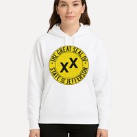 The Great Seal Of The State Of Jefferson Flag Print Hoodie