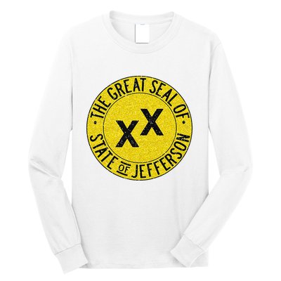The Great Seal Of The State Of Jefferson Flag Print Long Sleeve Shirt
