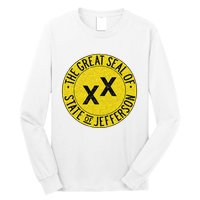 The Great Seal Of The State Of Jefferson Flag Print Long Sleeve Shirt