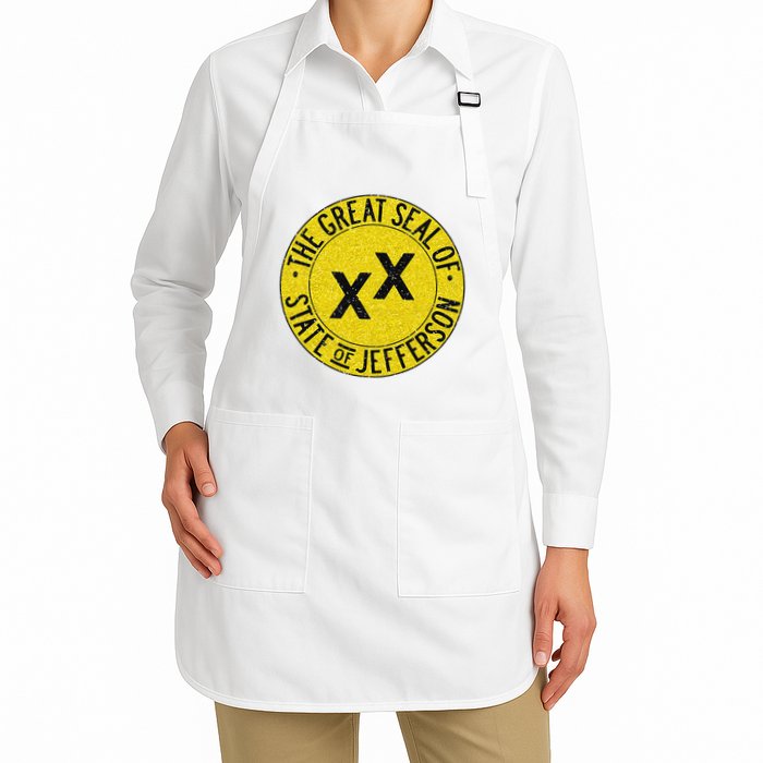 The Great Seal Of The State Of Jefferson Flag Print Apron