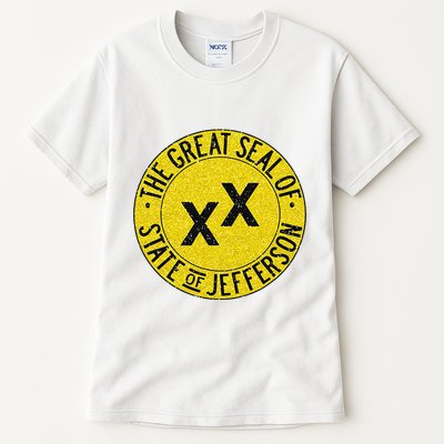 The Great Seal Of The State Of Jefferson Flag Print Tall T-Shirt